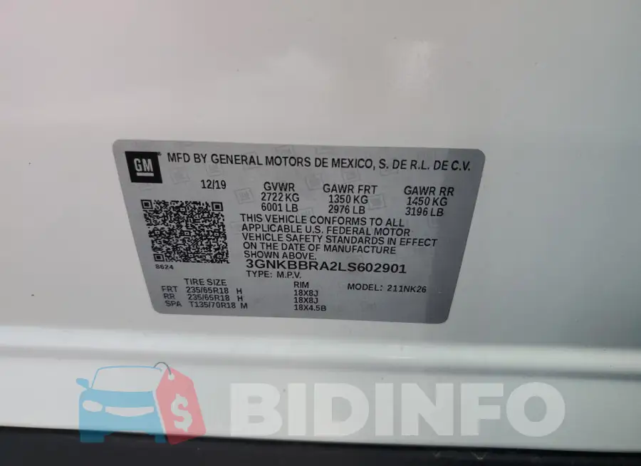 3GNKBBRA2LS602901 Photo# 12
