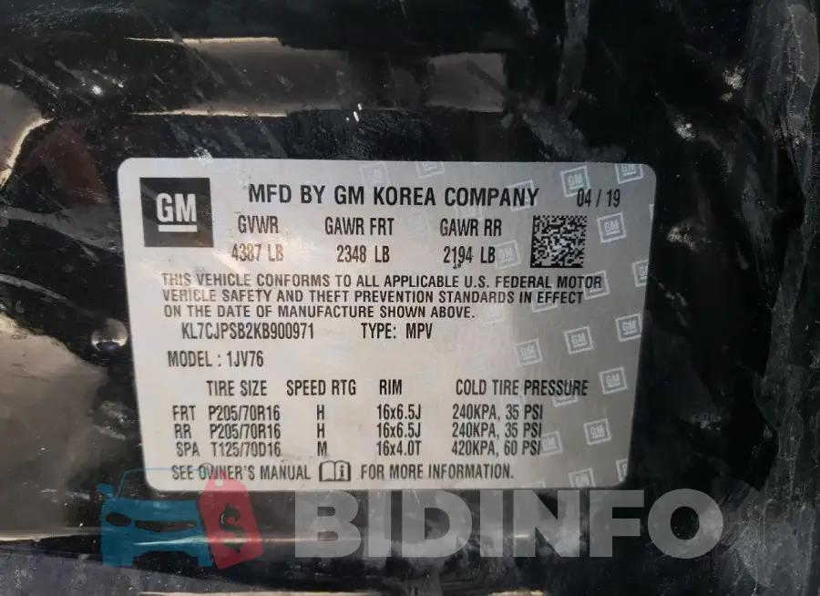 KL7CJPSB2KB900971 Photo# 13