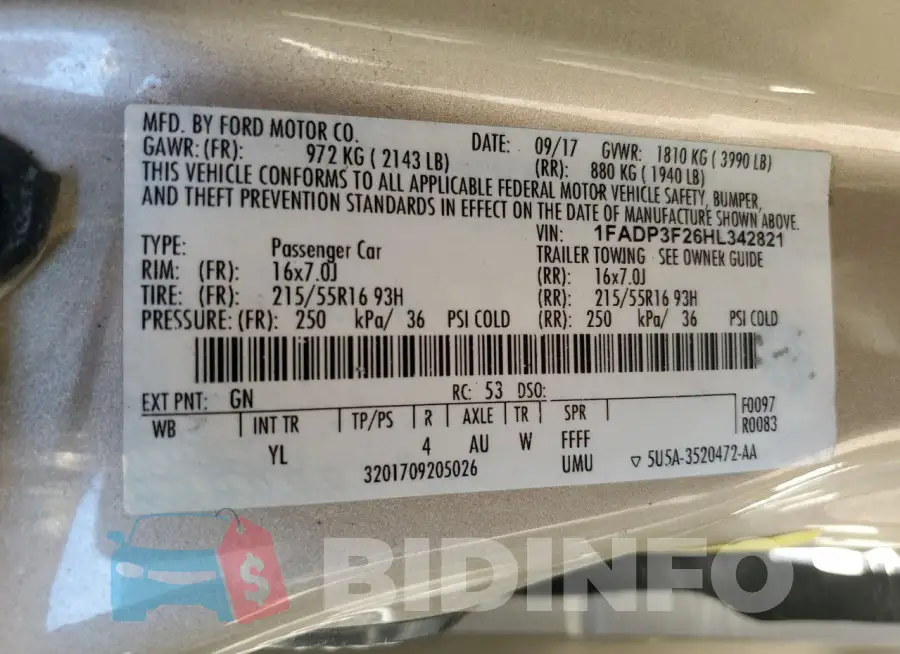 1FADP3F26HL342821 Photo# 12