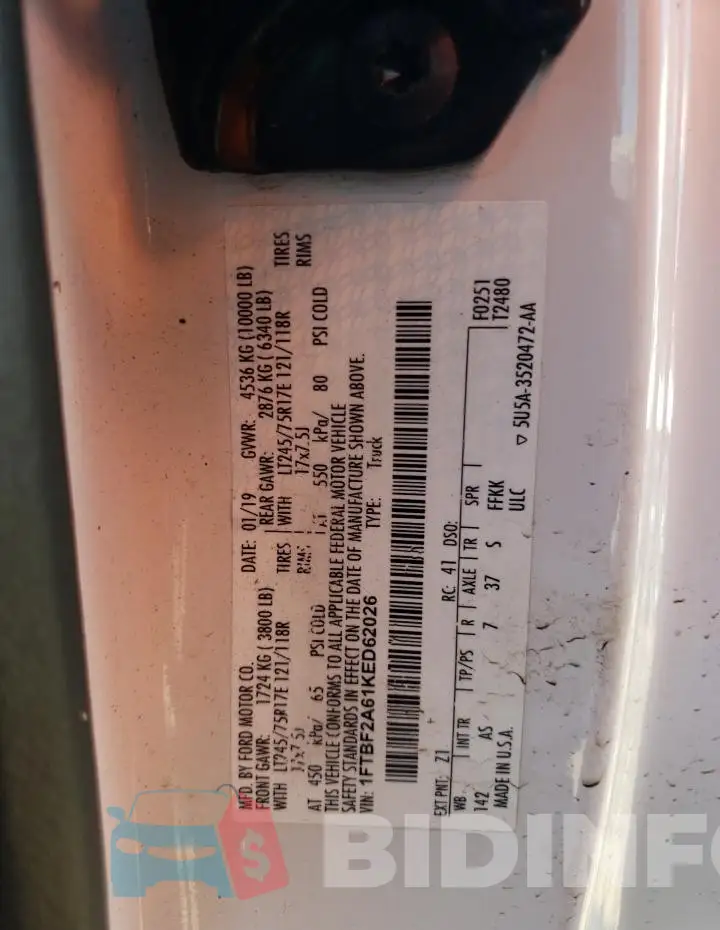 1FTBF2A61KED62026 Photo# 12