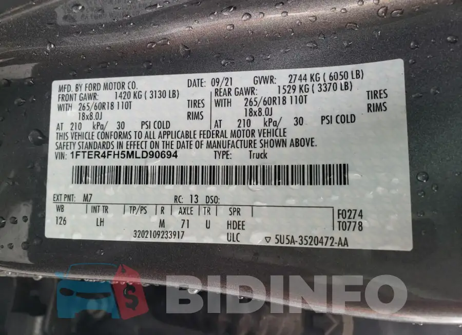 1FTER4FH5MLD90694 Photo# 13
