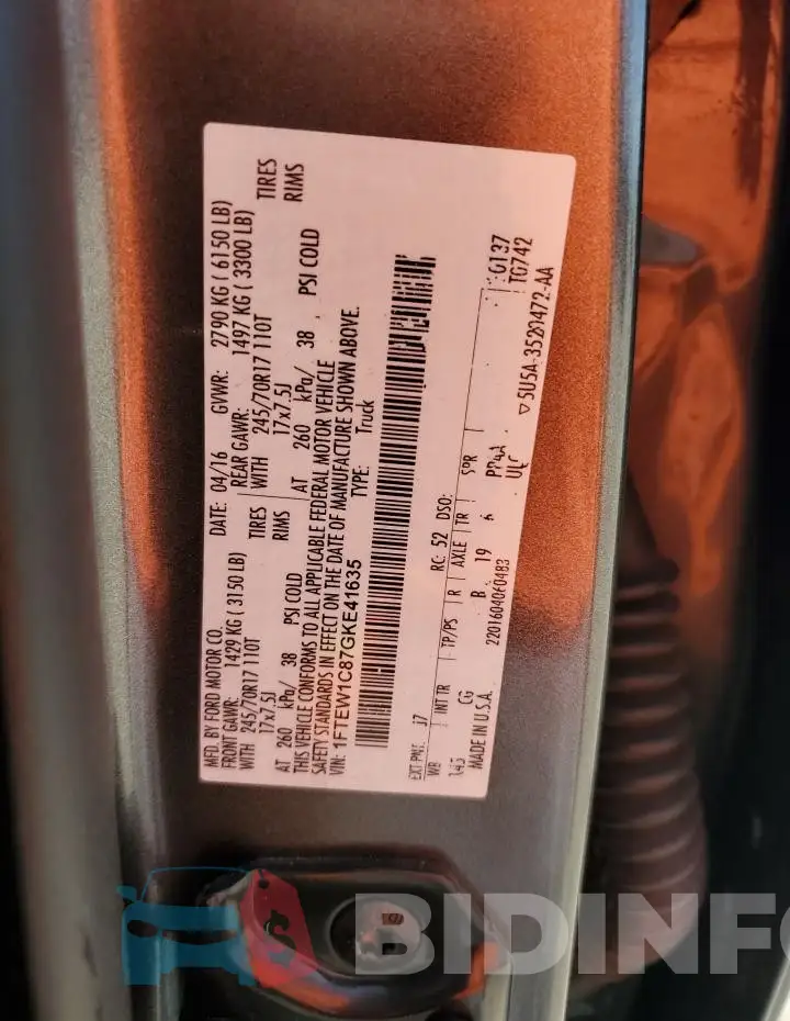 1FTEW1C87GKE41635 Photo# 12