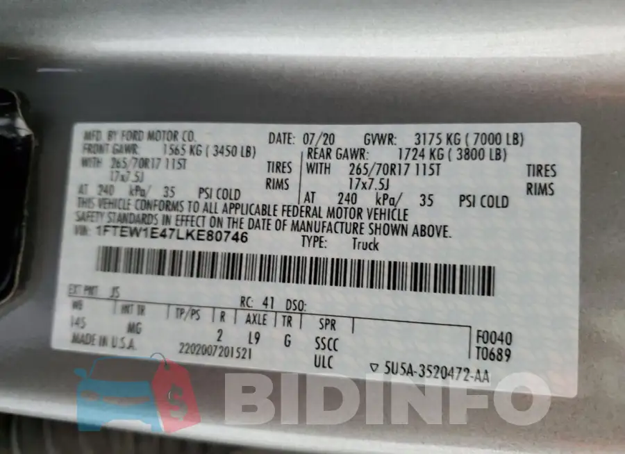 1FTEW1E47LKE80746 Photo# 12