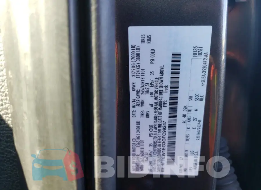1FTEW1EG3GFC99247 Photo# 13