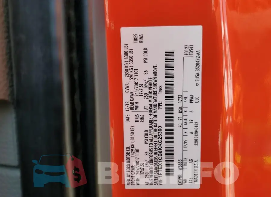 1FTEX1CB8KKC25360 Photo# 12