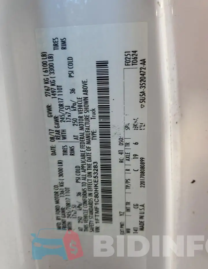 1FTMF1C80HKE53283 Photo# 12