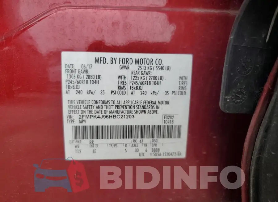 2FMPK4J96HBC21203 Photo# 12