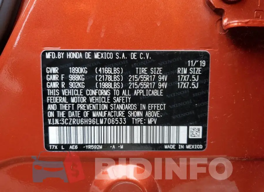 3CZRU6H96LM706533 Photo# 13