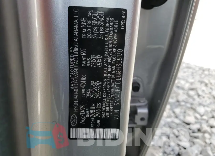 5NMJFCDE8RH308170 Photo# 14
