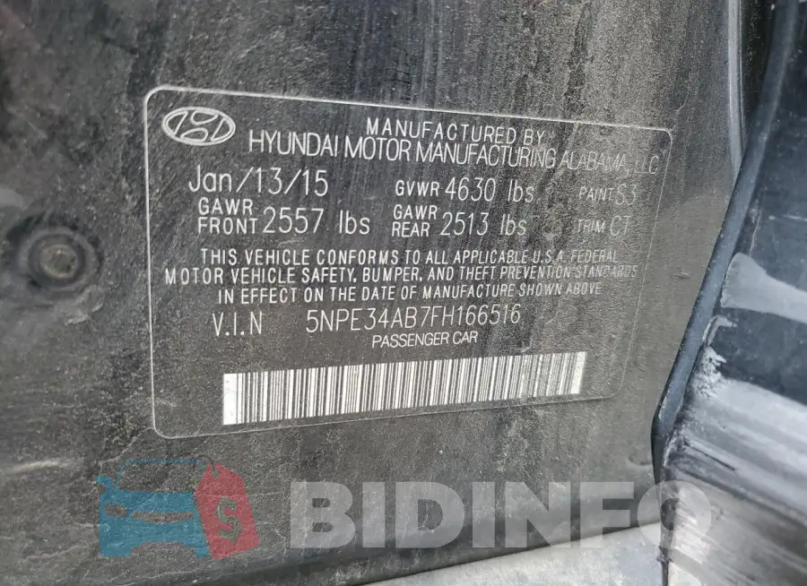 5NPE34AB7FH166516 Photo# 12