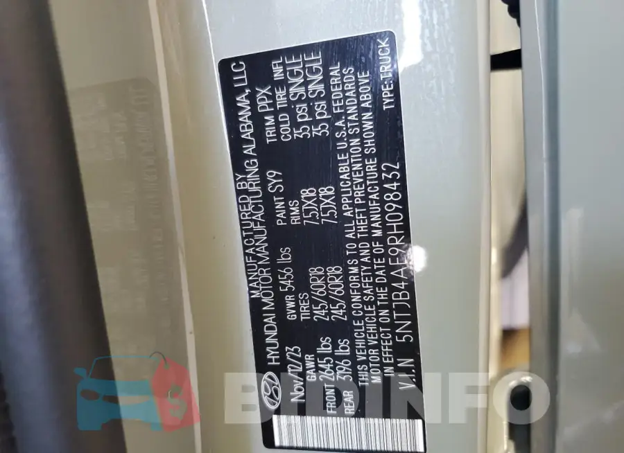 5NTJB4AE9RH098432 Photo# 13
