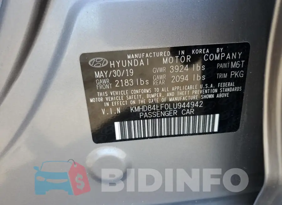 KMHD84LF0LU944942 Photo# 12