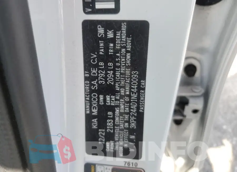 3KPF24AD1NE440093 Photo# 13