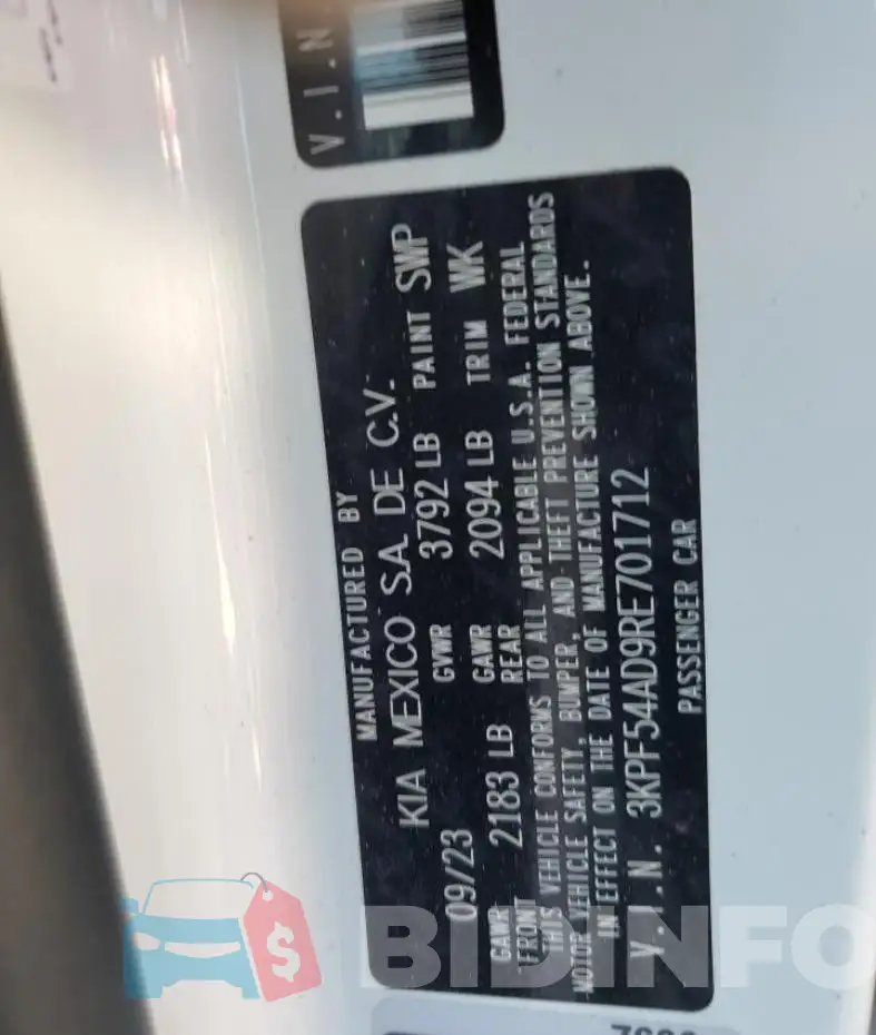 3KPF54AD9RE701712 Photo# 12