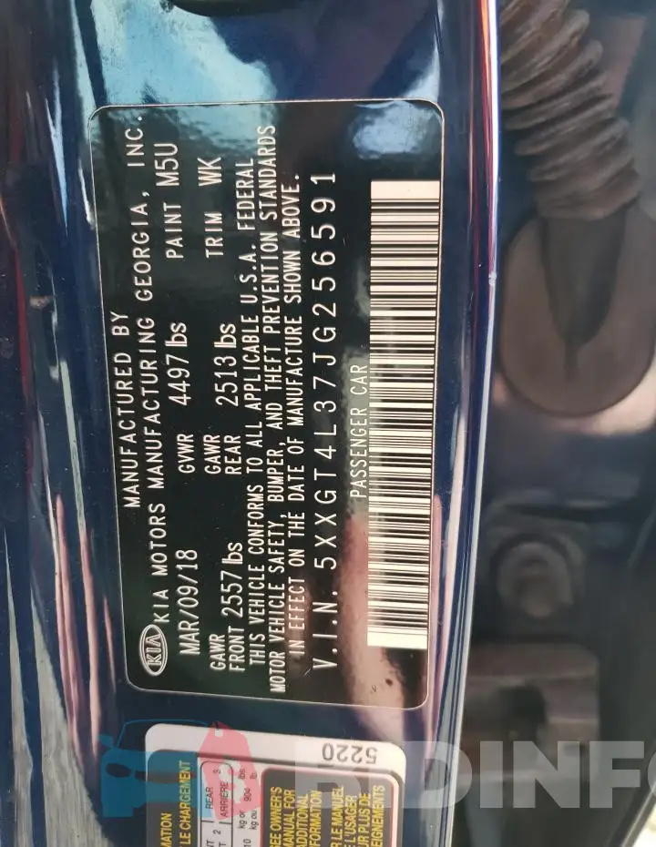 5XXGT4L37JG256591 Photo# 12