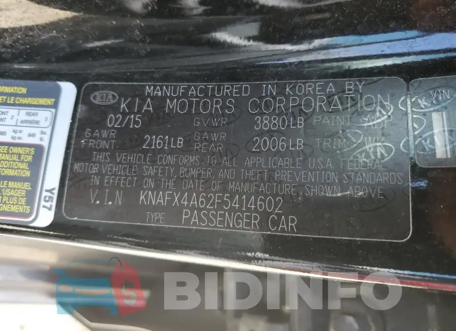 KNAFX4A62F5414602 Photo# 12