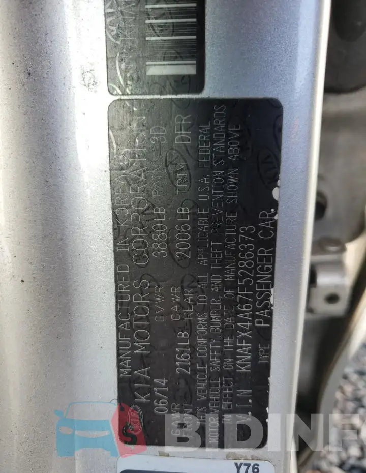KNAFX4A67F5286373 Photo# 12
