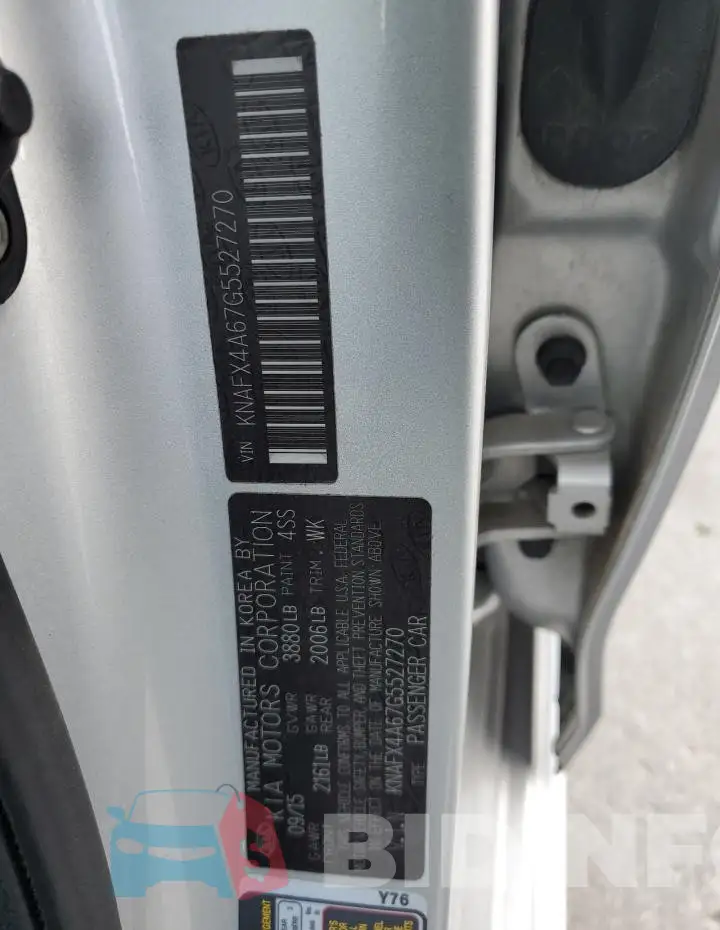 KNAFX4A67G5527270 Photo# 12