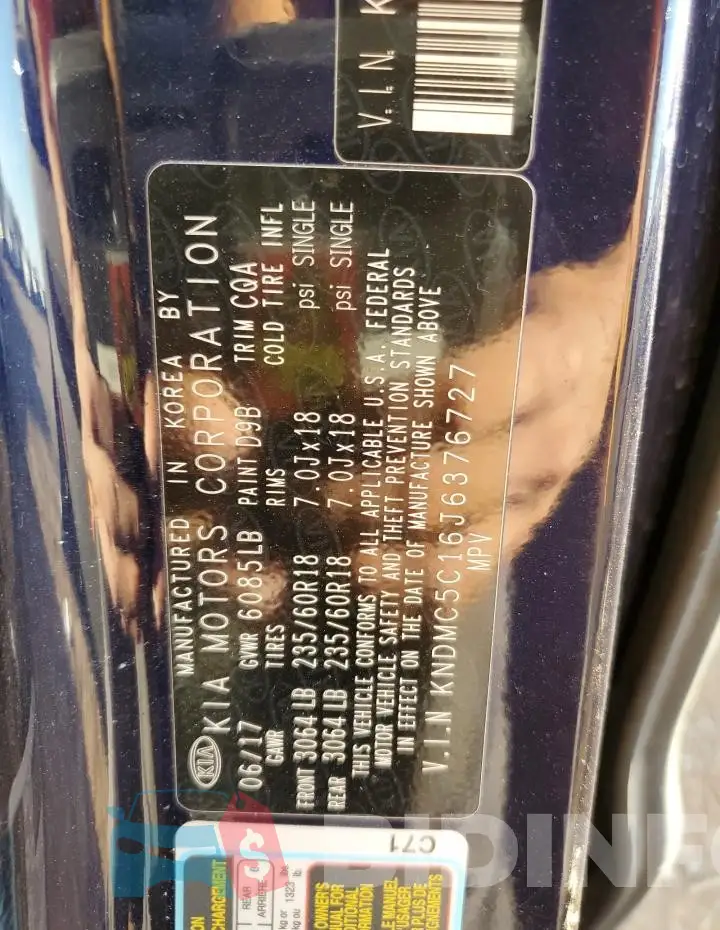 KNDMC5C16J6376727 Photo# 13