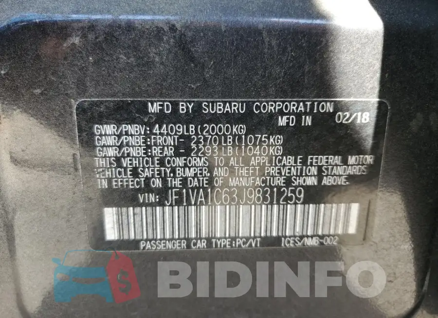JF1VA1C63J9831259 Photo# 12