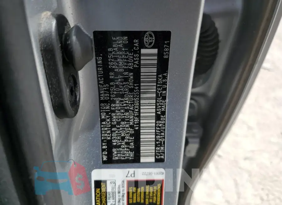 4T1BF1FKXGU525541 Photo# 12
