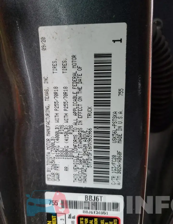 5TFDY5F16MX965966 Photo# 12