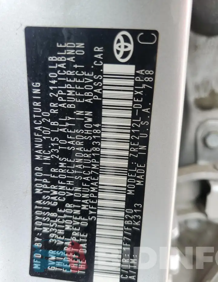 5YFEPMAE7MP183184 Photo# 12