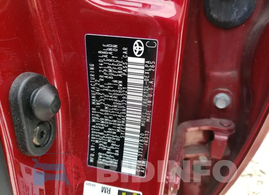 5YFEPMAE8NP329321 Photo# 12