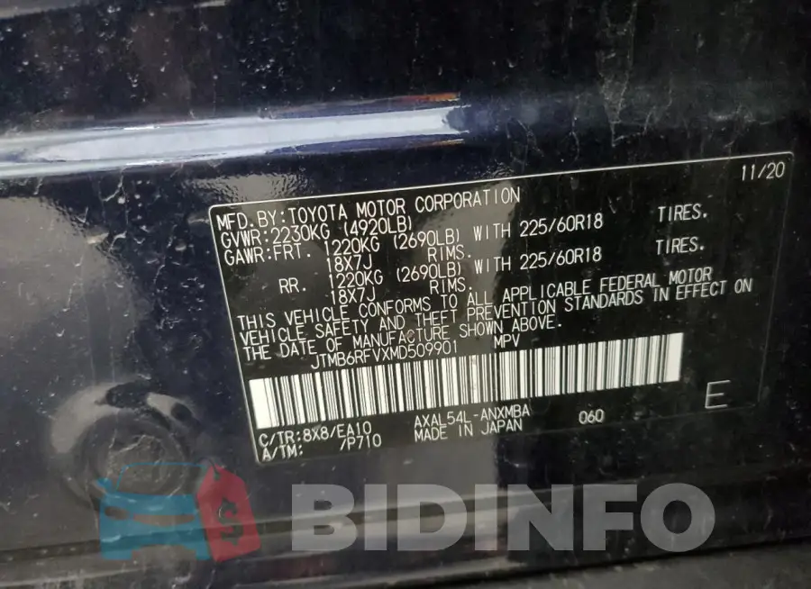 JTMB6RFVXMD509901 Photo# 13