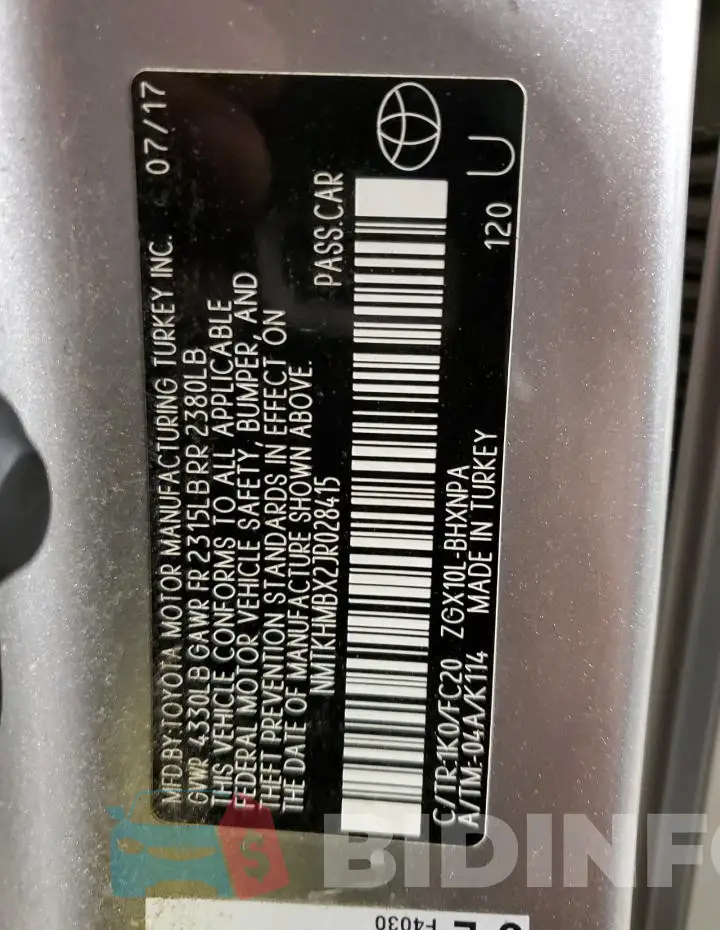 NMTKHMBX2JR028415 Photo# 12