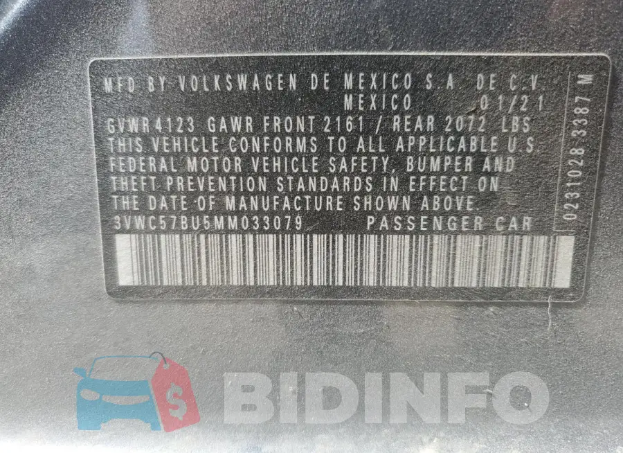 3VWC57BU5MM033079 Photo# 12