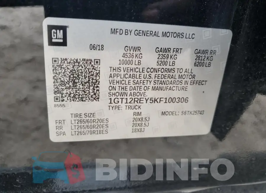 1GT12REY5KF100306 Photo# 13