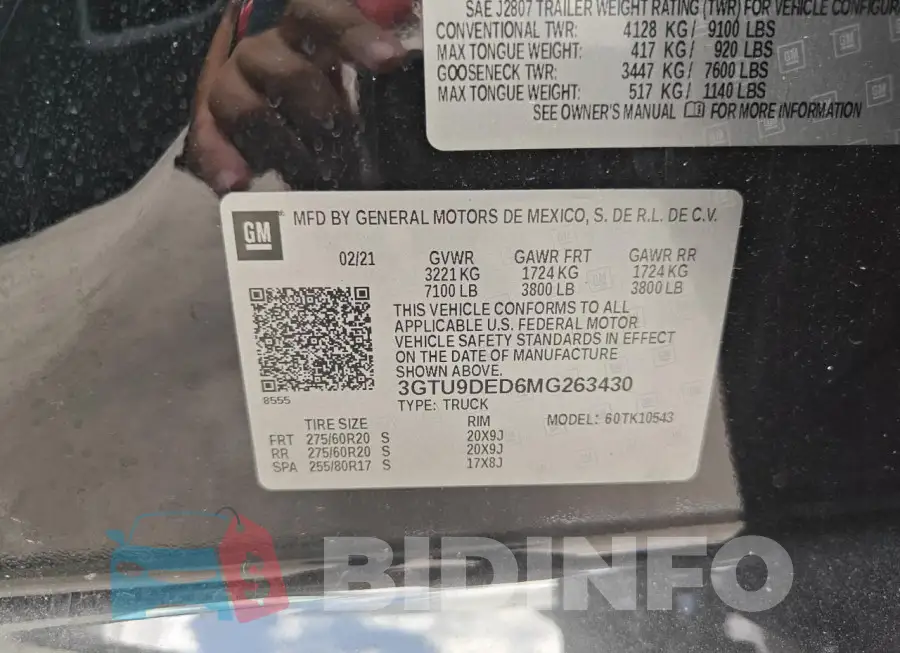 3GTU9DED6MG263430 Photo# 10