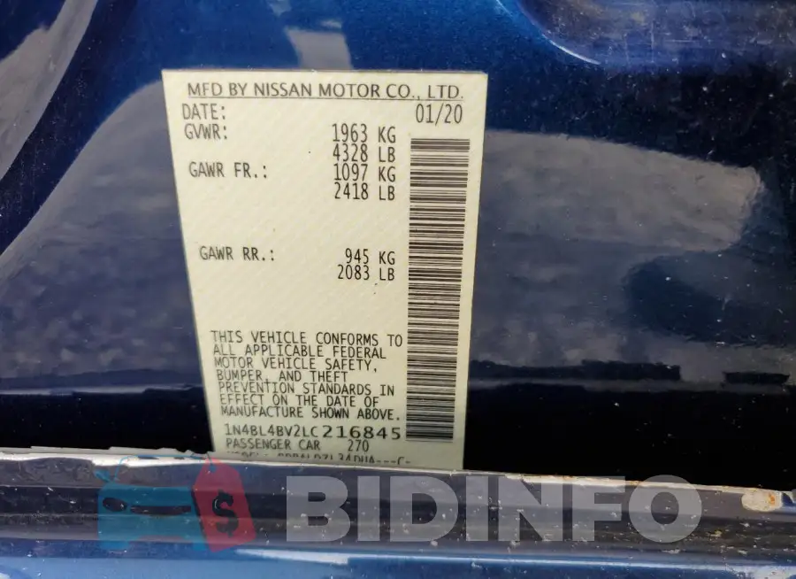 1N4BL4BV2LC216845 Photo# 12