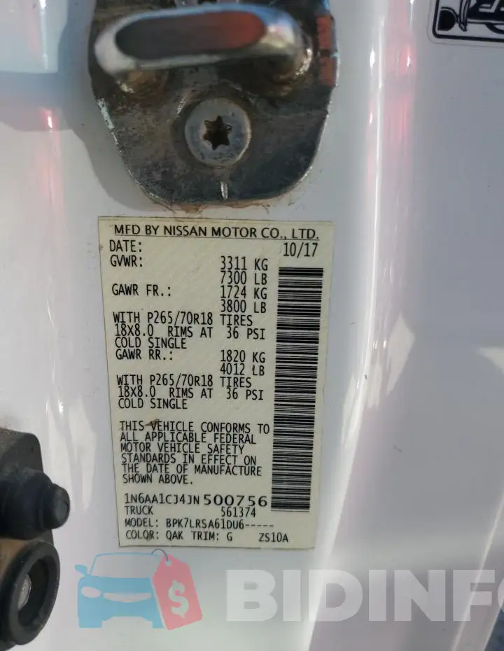 1N6AA1CJ4JN500756 Photo# 12
