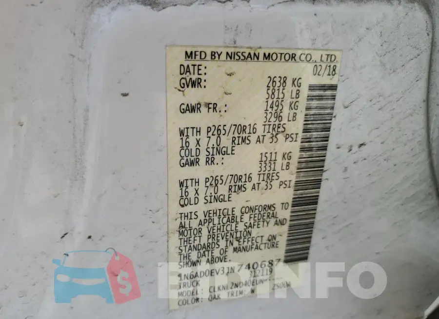 1N6AD0EV3JN740687 Photo# 12