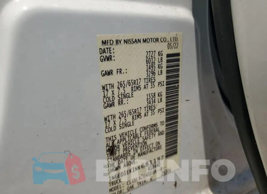 1N6ED1EK1NN681187 Photo# 12