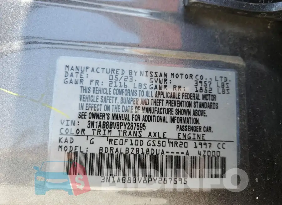 3N1AB8BV8PY287595 Photo# 12