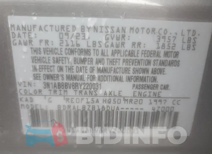 3N1AB8BV8RY220031 Photo# 12