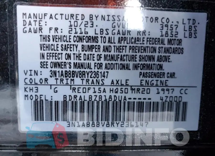 3N1AB8BV8RY236147 Photo# 13