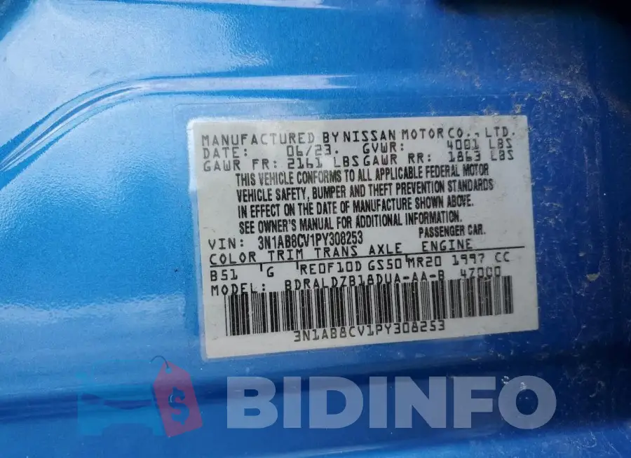 3N1AB8CV1PY308253 Photo# 13