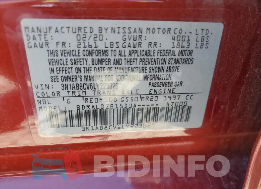3N1AB8CV6LY223029 Photo# 12