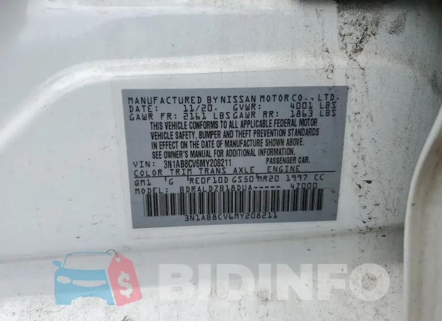 3N1AB8CV6MY208211 Photo# 13