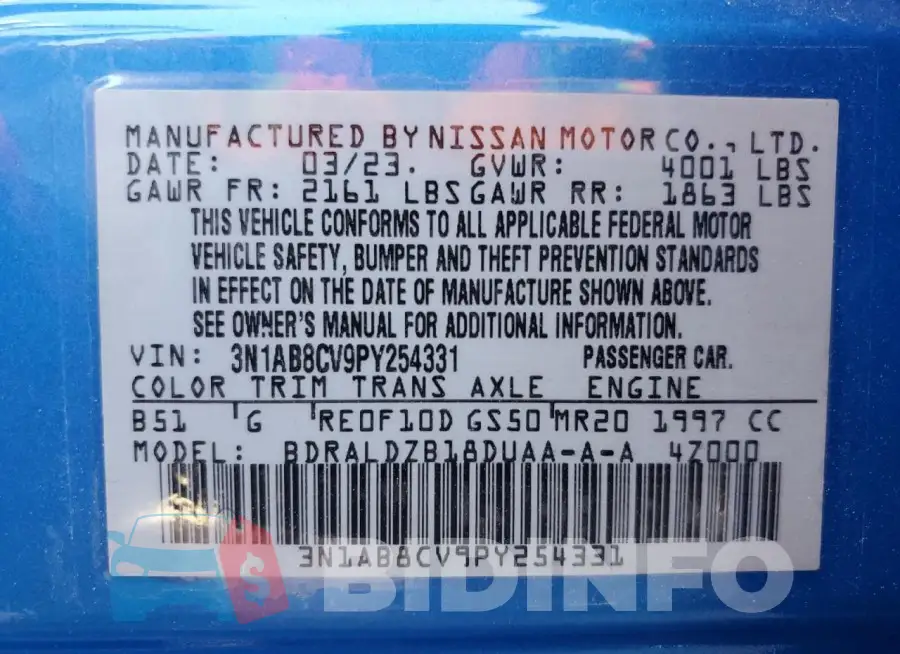 3N1AB8CV9PY254331 Photo# 13