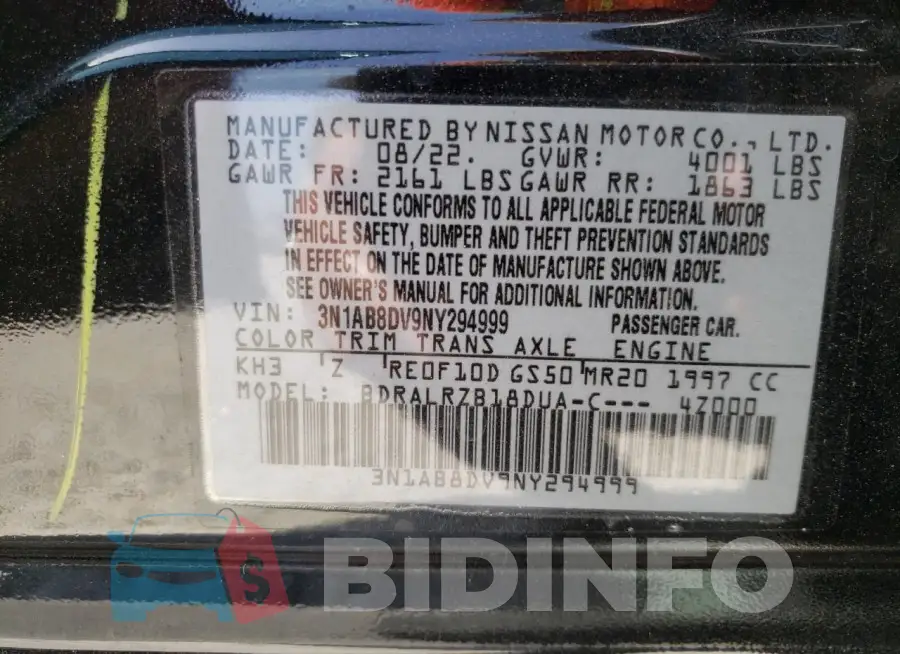 3N1AB8DV9NY294999 Photo# 13