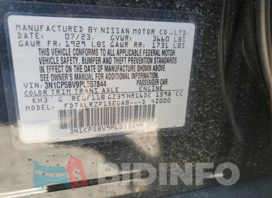 3N1CP5BV9PL557844 Photo# 12