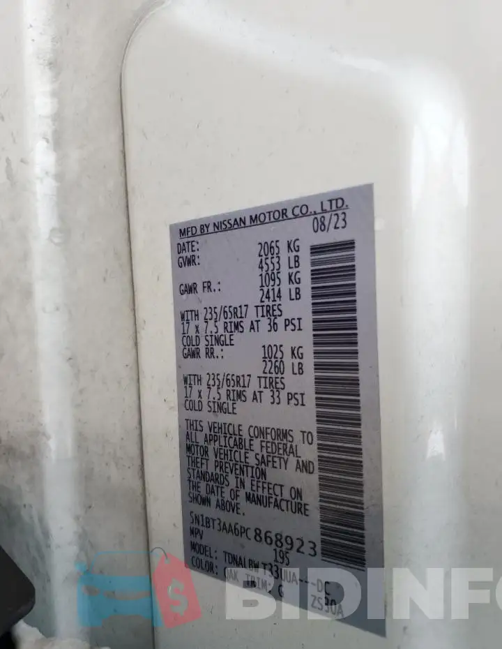 5N1BT3AA6PC868923 Photo# 13