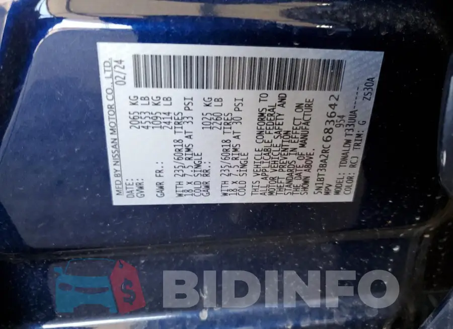 5N1BT3BA2RC683642 Photo# 14