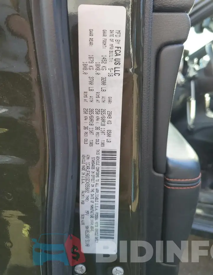 1C4RJFAG1GC435802 Photo# 13
