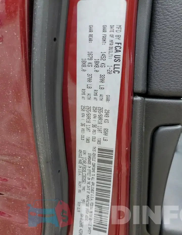 1C4RJFBG9LC263561 Photo# 13